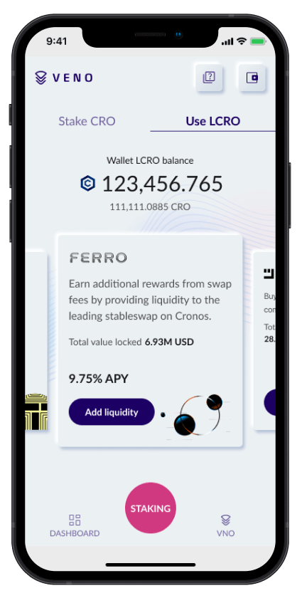 LCRO liquid token mockup